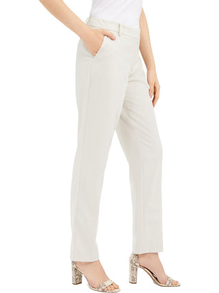 Calça Alfani Feminina Slim Fit com Controle de Barriga Bege Tamanho 4