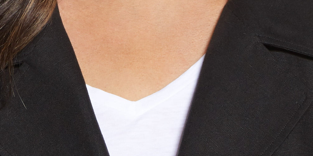 Blazer feminino Eileen Fisher preto com bolsos, manga comprida, frente aberta, para usar no trabalho, plus 1X