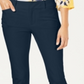 Calça feminina Charter Club Solid Newport Slim Leg Azul Tamanho 8 Petite