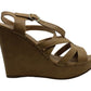 American Rag Sapatos Femininos Arielle Sandálias Plataforma Casuais Biqueira Aberta Pretas Tamanho 7 M