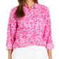 Blusa estampada de linho feminina Charter Club, rosa, tamanho médio