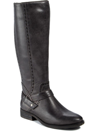Baretraps Womens Gray Flex Gore Cushioned Comfort Abram Almond Toe Block Heel Zip-up Boots Brown Size 5 M