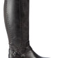Botas Baretraps Femininas Cinza Flex Gore Cushioned Comfort Abram Biqueira Amêndoa Salto Bloco com Zíper Tamanho 5 M