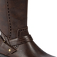 Botas Baretraps Femininas Cinza Flex Gore Cushioned Comfort Abram Biqueira Amêndoa Salto Bloco com Zíper Tamanho 5 M
