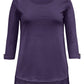 Karen Scott Top Feminino de Algodão com Renda e Bainha Roxo Tamanho Médio