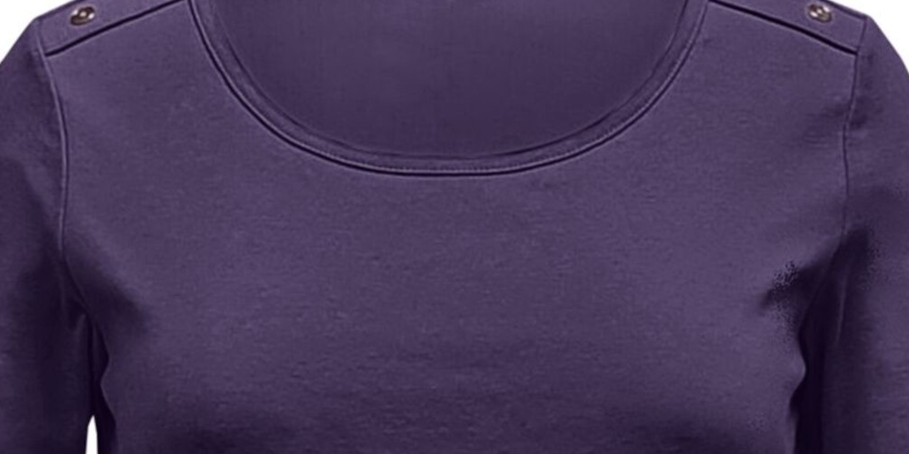 Karen Scott Top Feminino de Algodão com Renda e Bainha Roxo Tamanho Médio