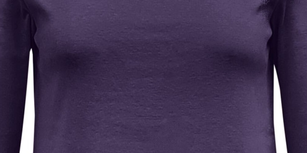 Karen Scott Top Feminino de Algodão com Renda e Bainha Roxo Tamanho Médio