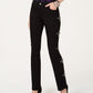 Calça jeans feminina bootcut com strass da INC International Concepts, preta, tamanho 6