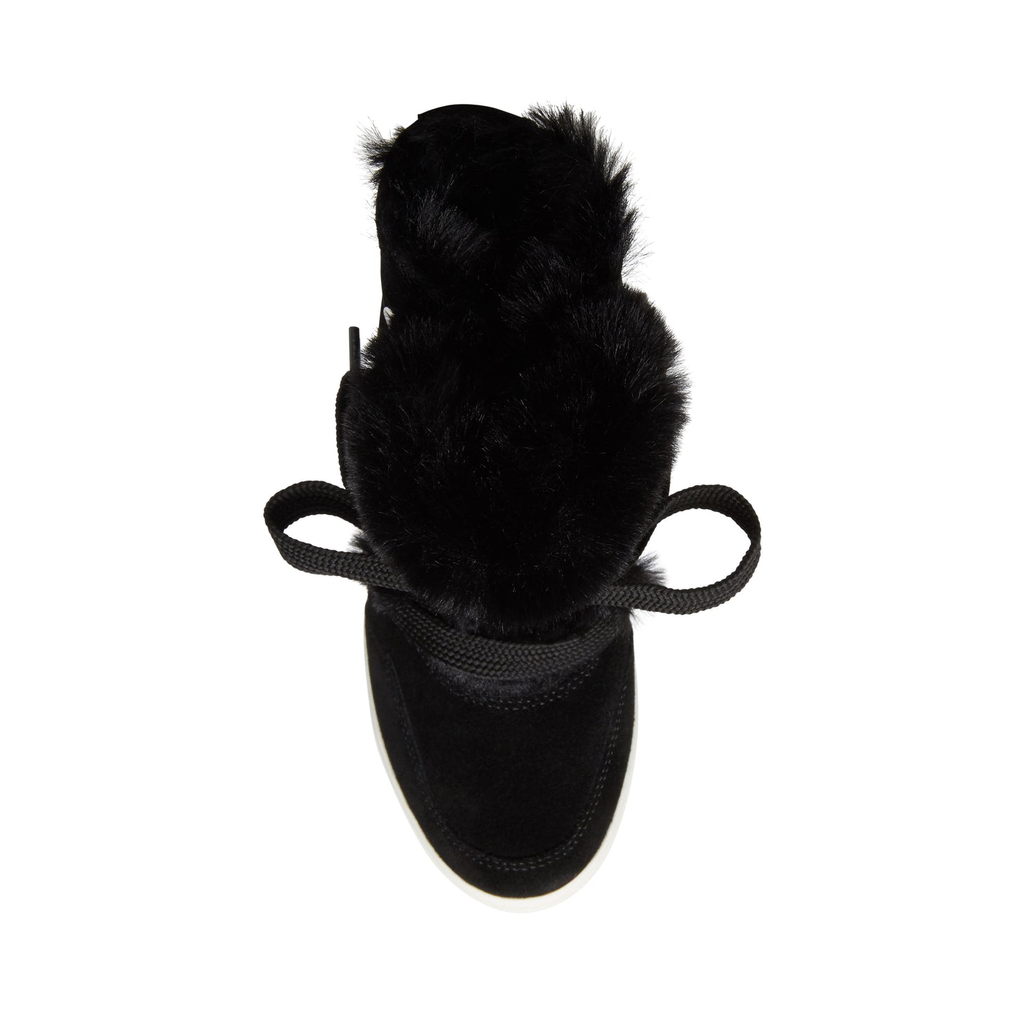 Tênis botinha de pele sintética Wharton Steve Madden feminino, preto, tamanho 6 M