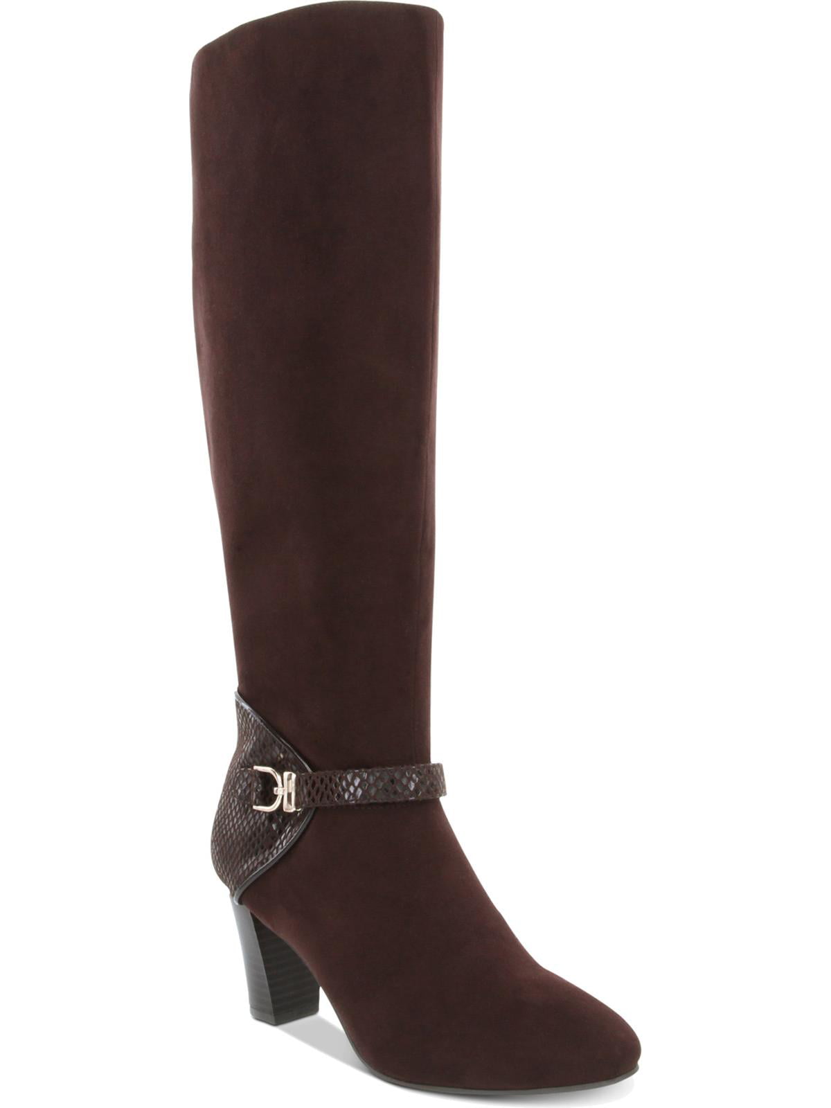 Karen Scott Botas de camurça sintética Sharonn para mulheres, marrom, tamanho 7,5 M