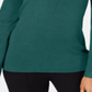 Top feminino com decote em V e acabamento em ilhós JM Collection, verde, tamanho grande