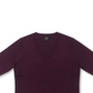 JM Collection Suéter Feminino com Punhos e Botões, Gola V, Roxo, Tamanho Pequeno