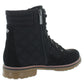 Tommy Hilfiger T-ONELLA Botas Femininas de Tecido com Biqueira Fechada, Pretas, Tamanho 6,5 M
