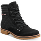 Tommy Hilfiger T-ONELLA Botas Femininas de Tecido com Biqueira Fechada, Pretas, Tamanho 6,5 M