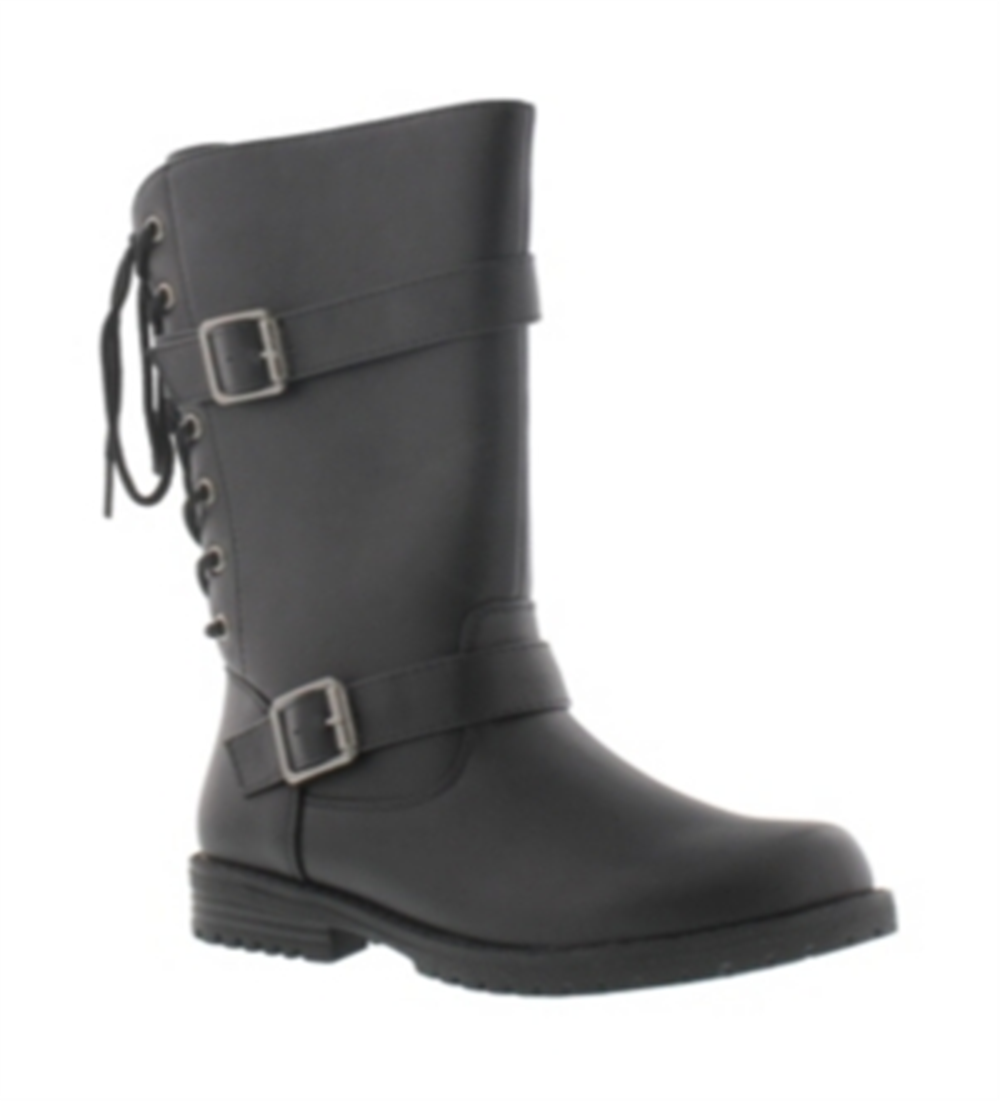 Botas Janice Lacey Diamond Girl Little &amp; Big Girl, pretas, tamanho 1 M