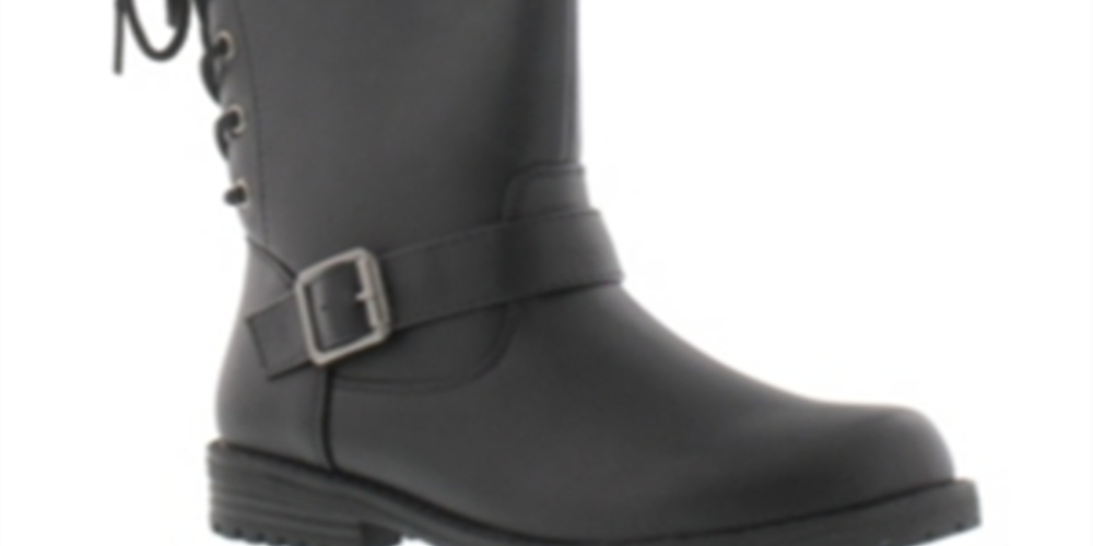 Botas Janice Lacey Diamond Girl Little &amp; Big Girl, pretas, tamanho 1 M