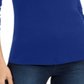 Camiseta feminina de gola alta Pima Charter Club, azul, tamanho pequeno