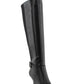 Botas femininas Alfani Vennuss com bico amendoado e cano médio, pretas, tamanho 6,5 M