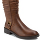 Sapatos femininos Baretraps Chaya Leather com bico fechado e escova no joelho, marrom, tamanho 8,5 M