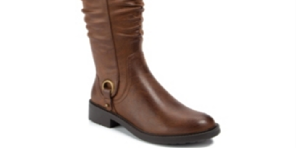 Sapatos femininos Baretraps Chaya Leather com bico fechado e escova no joelho, marrom, tamanho 8,5 M