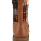 Botas de combate femininas Rock &amp; Candy MAX em couro sintético, tamanho 8,5 M, marrom