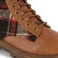 Botas de combate femininas Rock &amp; Candy MAX em couro sintético, tamanho 8,5 M, marrom