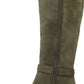 Bota Journee Collection Joelle Extra Larga, Cano Alto, Verde, Tamanho 7M, KNS International