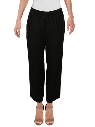 Eileen Fisher Women's Plus Cropped Pull-on Pants Black Size 3X