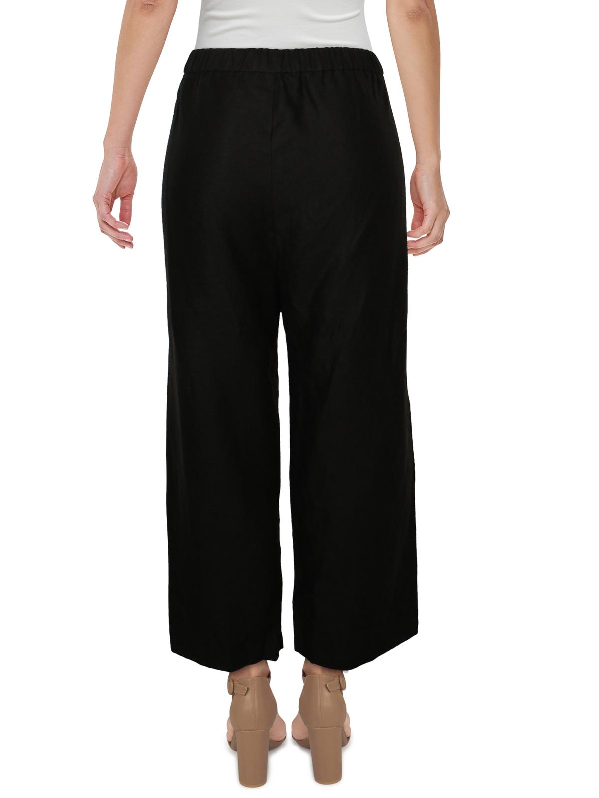 Calça curta plus size Eileen Fisher feminina, preta, tamanho 3X