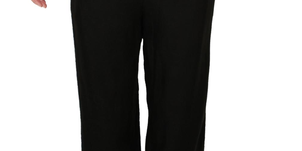 Calça curta plus size Eileen Fisher feminina, preta, tamanho 3X
