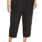 Calça curta plus size Eileen Fisher feminina, preta, tamanho 3X