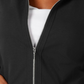 Jaqueta feminina Karen Scott Plus Casual de malha com zíper frontal, preta, tamanho 1X