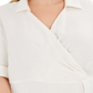 Blusa feminina Alfani manga curta branca tamanho 0X