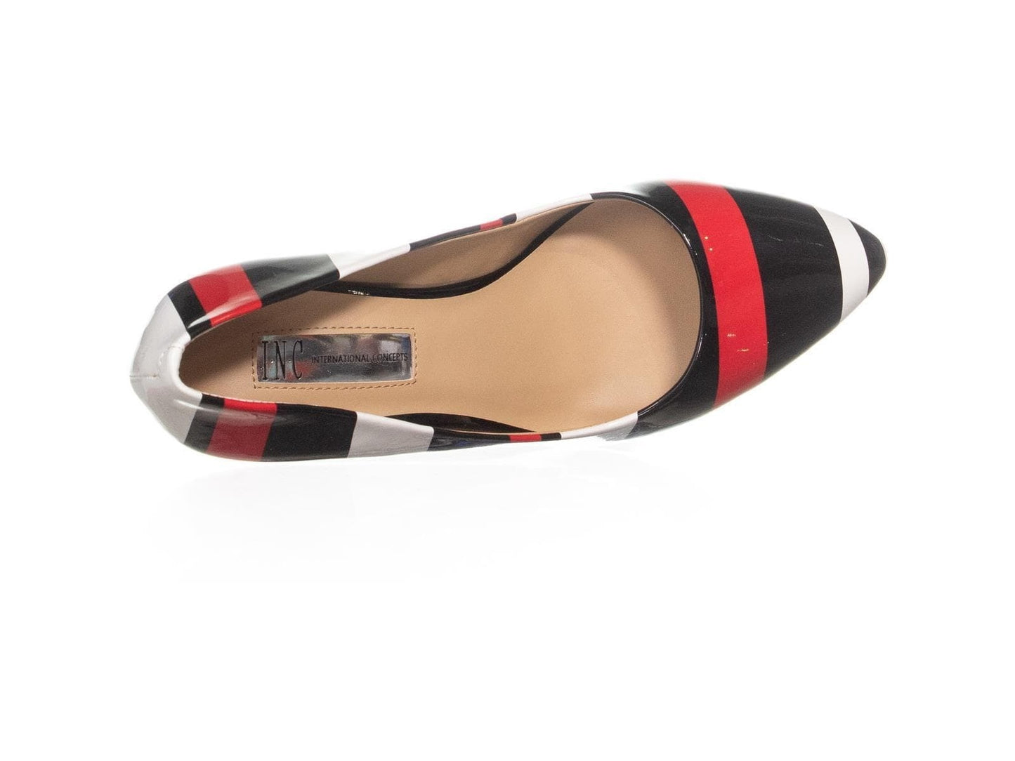 INC International Concepts Sapatos femininos clássicos de couro com bico fino - Preto, tamanho 9,5M