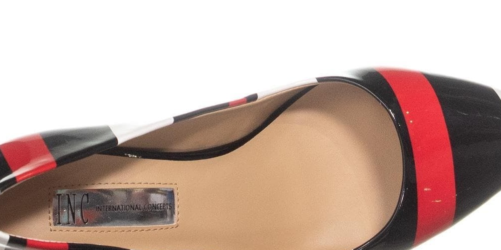 INC International Concepts Sapatos femininos clássicos de couro com bico fino - Preto, tamanho 9,5M