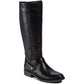 Botas femininas Bare Traps Abram Fabric bico fechado até o joelho, tamanho 10M, pretas