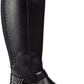 Botas femininas Bare Traps Abram Fabric bico fechado até o joelho, tamanho 10M, pretas