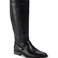 Botas femininas Bare Traps Abram Fabric bico fechado até o joelho, tamanho 10M, pretas