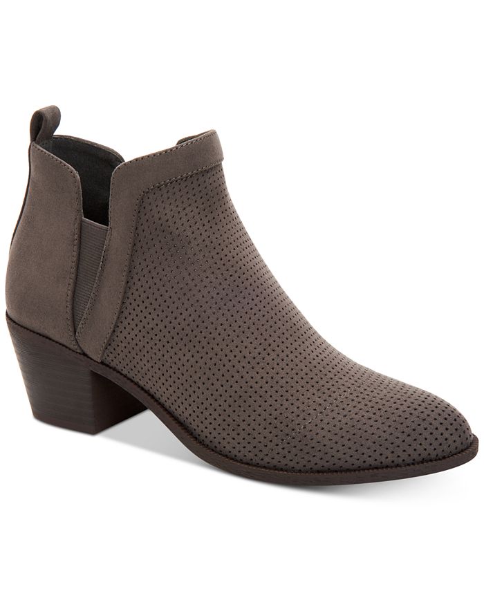 Estilo &amp; Co. Myrrah Faux Suede Feminino, bico fino, Shooties, cinza, tamanho 5 M