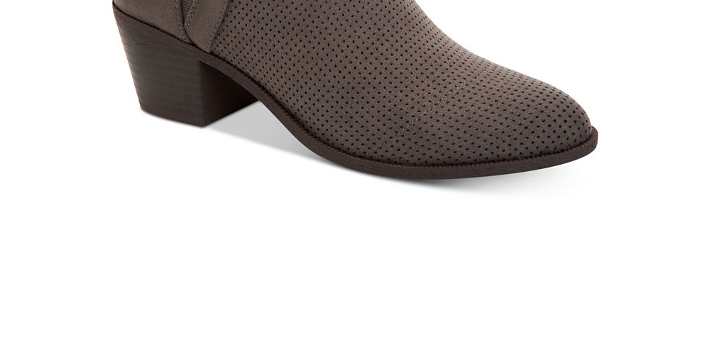 Estilo &amp; Co. Myrrah Faux Suede Feminino, bico fino, Shooties, cinza, tamanho 5 M