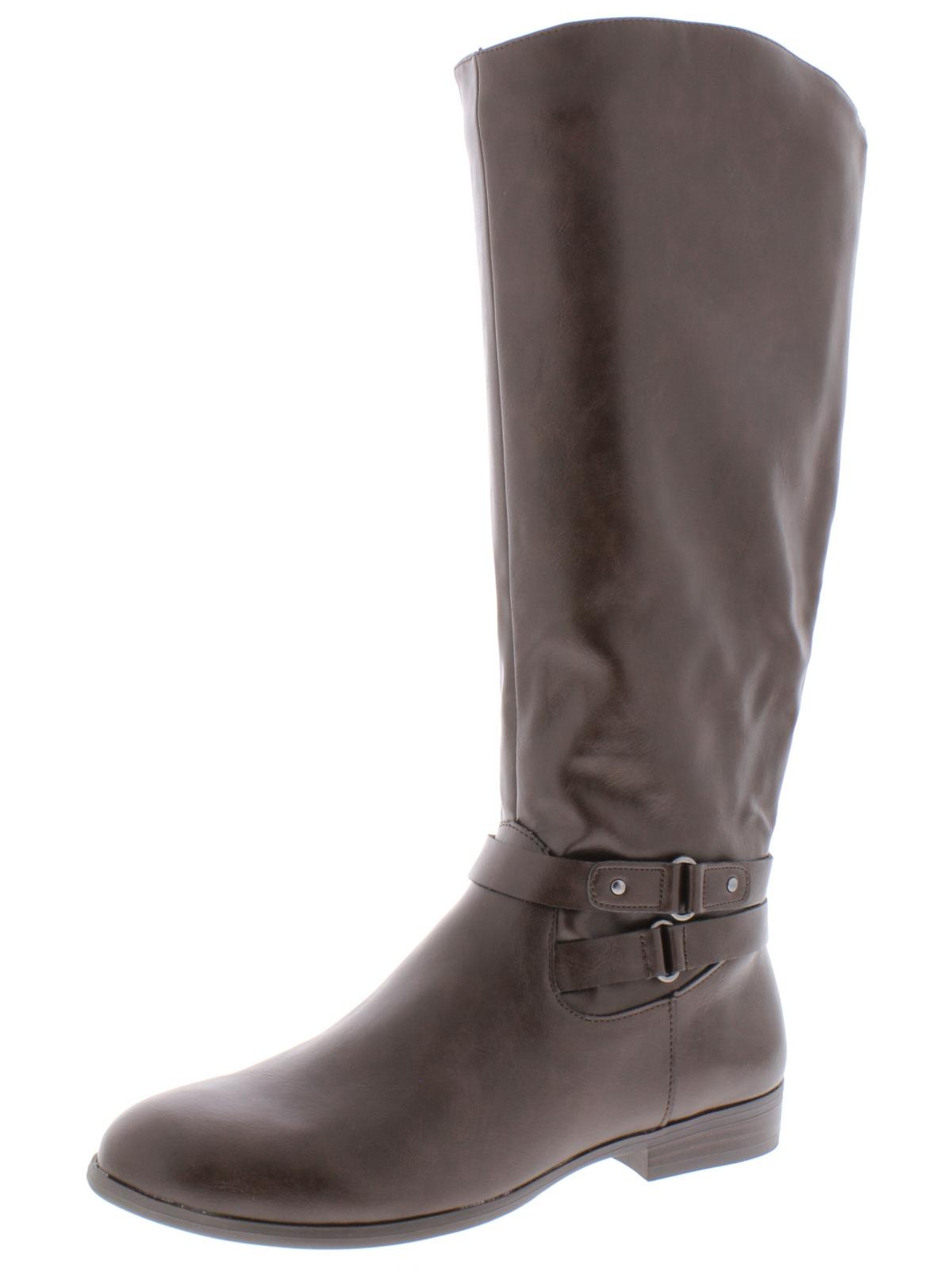 Botas de montaria Kindell de couro sintético femininas Style &amp; Co, marrom, tamanho 7 M