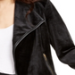 Jaqueta Calvin Klein Feminina Flyaway com Acabamento em Couro Sintético Preta Tamanho M
