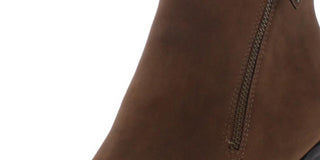 Botas femininas American Rag Demitra de couro sintético, tamanho 6,5 M, marrom