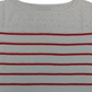Charter Club Top feminino listrado de algodão com ilhós, vermelho, tamanho pequeno, extragrande