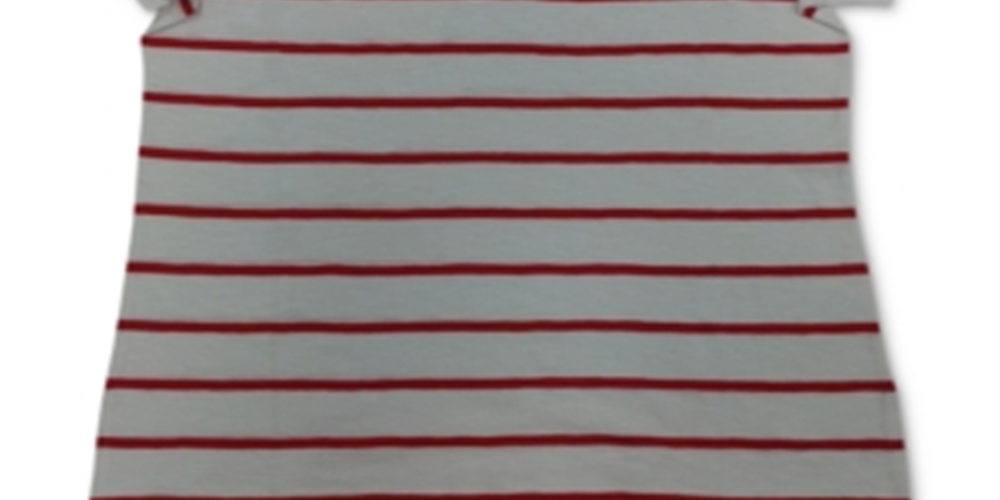 Charter Club Top feminino listrado de algodão com ilhós, vermelho, tamanho pequeno, extragrande