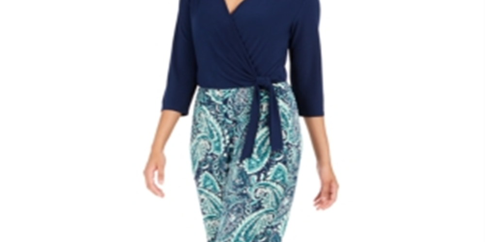 Macacão feminino com sobrepeliz estampado NY Collection, verde, tamanho pequeno e pequeno