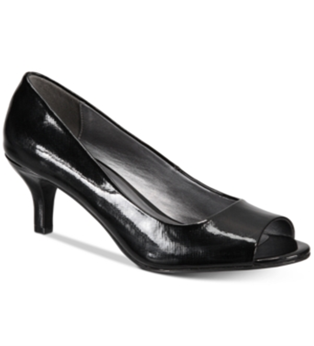 Karen Scott Mory Fabric Peep Toe Classic Scarpin Feminino Preto Tamanho 7M