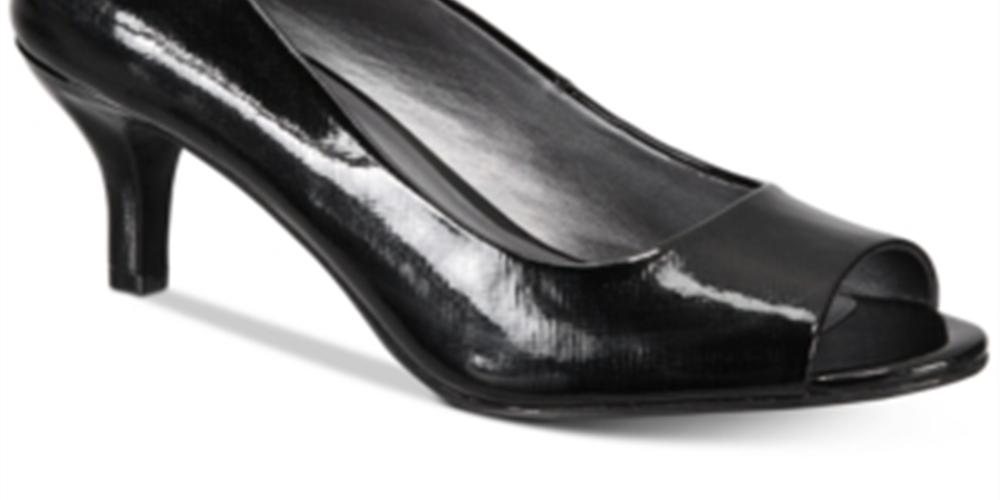Karen Scott Mory Fabric Peep Toe Classic Scarpin Feminino Preto Tamanho 7M