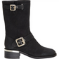 Bota feminina Vince Camuto Windy Moto preta tamanho 5,5 M
