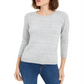 Suéter feminino Maison Jules com manchas cinza, tamanho XX-G